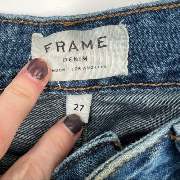 FRAME high waist Straight leg Jeans - Picture 7 of 13